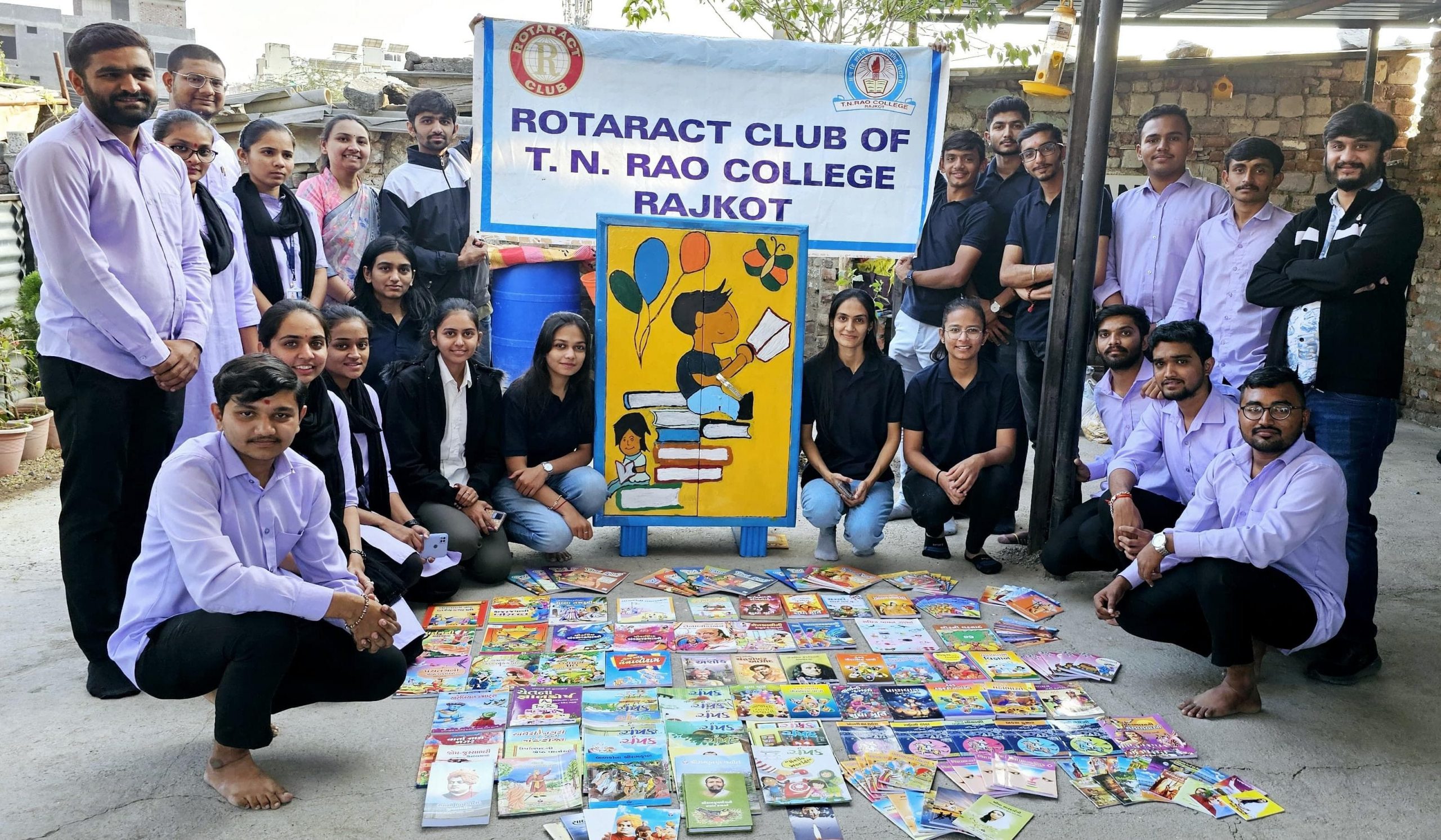 Joy of giving ( cabord and books )